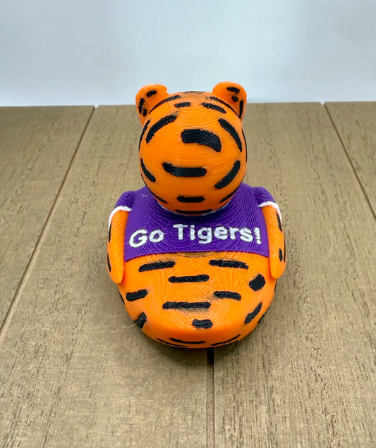 Clemson Tigers Duck – 3D Printed Duck for Ducking | 2.5" Duck in Orange & Purple