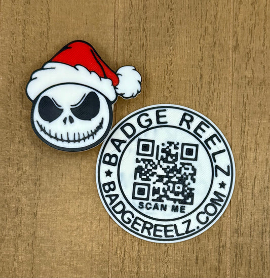 Jack Skellington Santa Interchangeable Badge Reel