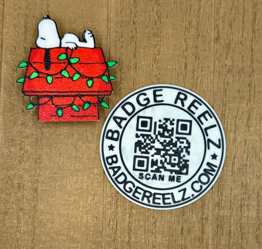 Snoopy in Lights Interchangeable Badge Reel