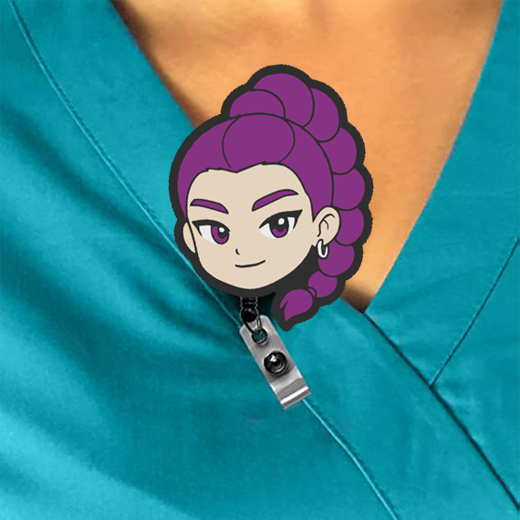 K-pop Demon Hunter Rumi Interchangeable Badge Reel