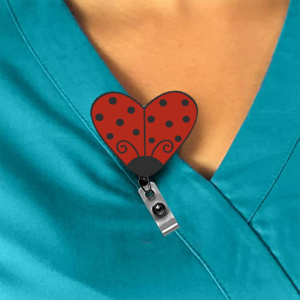 Ladybug Love Interchangeable Badge Reel