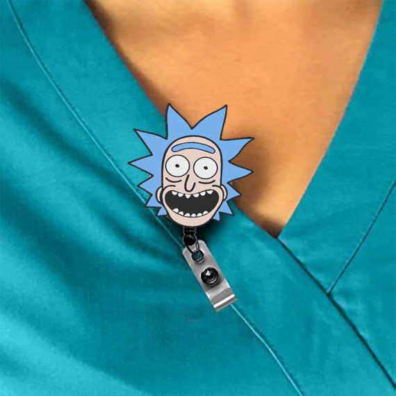 Pickle Rick from Rick & Morty Interchangeable Badge Reel